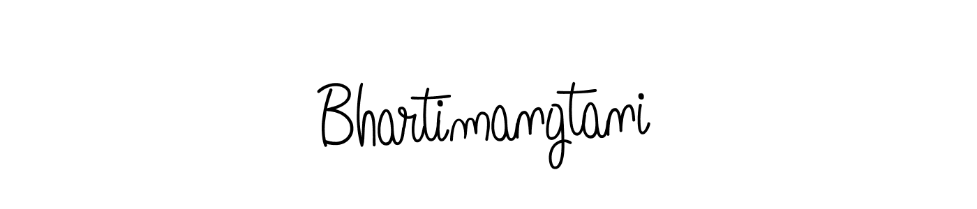 How to make Bhartimangtani name signature. Use Angelique-Rose-font-FFP style for creating short signs online. This is the latest handwritten sign. Bhartimangtani signature style 5 images and pictures png