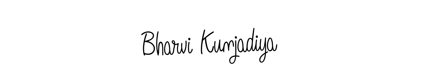 Make a short Bharvi Kunjadiya signature style. Manage your documents anywhere anytime using Angelique-Rose-font-FFP. Create and add eSignatures, submit forms, share and send files easily. Bharvi Kunjadiya signature style 5 images and pictures png