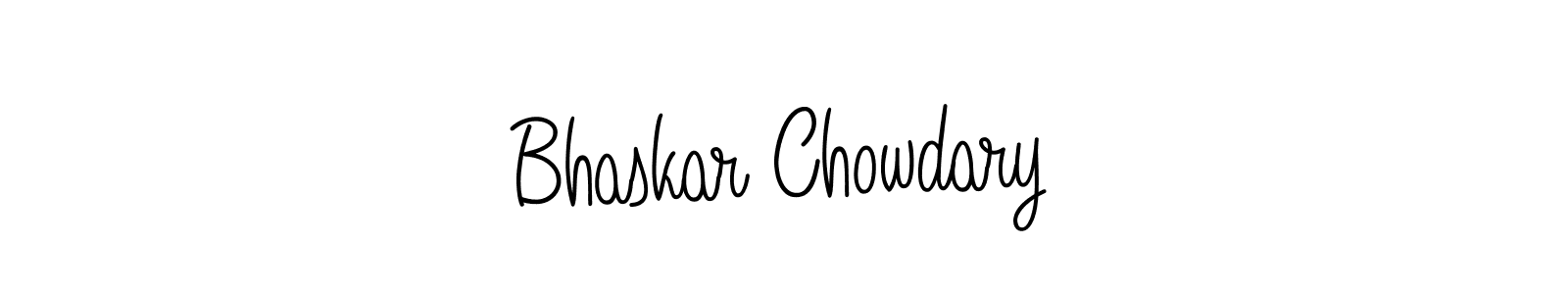 Make a beautiful signature design for name Bhaskar Chowdary. With this signature (Angelique-Rose-font-FFP) style, you can create a handwritten signature for free. Bhaskar Chowdary signature style 5 images and pictures png