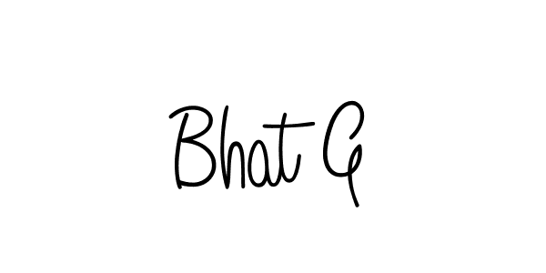 The best way (Angelique-Rose-font-FFP) to make a short signature is to pick only two or three words in your name. The name Bhat G include a total of six letters. For converting this name. Bhat G signature style 5 images and pictures png