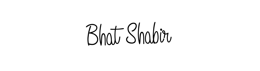 You should practise on your own different ways (Angelique-Rose-font-FFP) to write your name (Bhat Shabir) in signature. don't let someone else do it for you. Bhat Shabir signature style 5 images and pictures png
