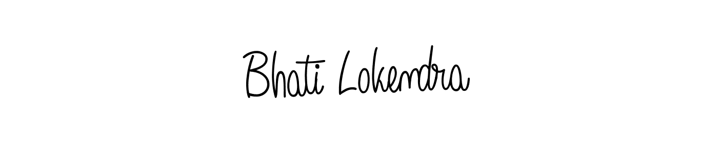 Use a signature maker to create a handwritten signature online. With this signature software, you can design (Angelique-Rose-font-FFP) your own signature for name Bhati Lokendra. Bhati Lokendra signature style 5 images and pictures png