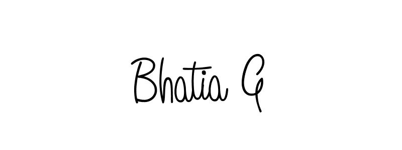 You should practise on your own different ways (Angelique-Rose-font-FFP) to write your name (Bhatia G) in signature. don't let someone else do it for you. Bhatia G signature style 5 images and pictures png