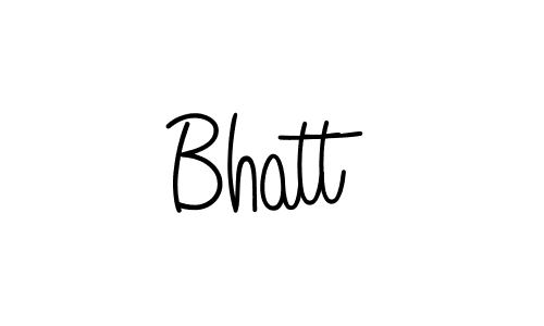 Use a signature maker to create a handwritten signature online. With this signature software, you can design (Angelique-Rose-font-FFP) your own signature for name Bhatt. Bhatt signature style 5 images and pictures png