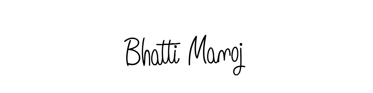 How to make Bhatti Manoj name signature. Use Angelique-Rose-font-FFP style for creating short signs online. This is the latest handwritten sign. Bhatti Manoj signature style 5 images and pictures png