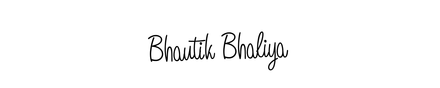 Make a beautiful signature design for name Bhautik Bhaliya. With this signature (Angelique-Rose-font-FFP) style, you can create a handwritten signature for free. Bhautik Bhaliya signature style 5 images and pictures png