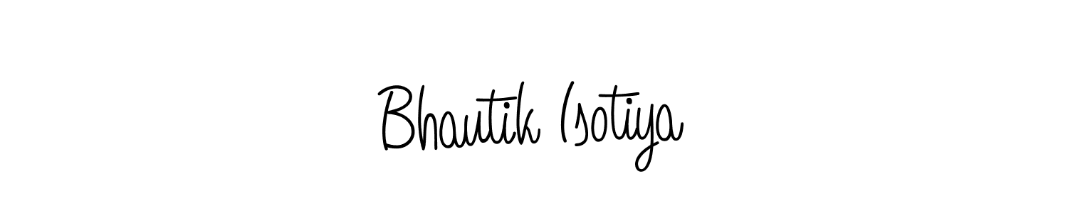 Design your own signature with our free online signature maker. With this signature software, you can create a handwritten (Angelique-Rose-font-FFP) signature for name Bhautik Isotiya. Bhautik Isotiya signature style 5 images and pictures png