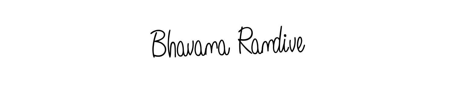Bhavana Randive stylish signature style. Best Handwritten Sign (Angelique-Rose-font-FFP) for my name. Handwritten Signature Collection Ideas for my name Bhavana Randive. Bhavana Randive signature style 5 images and pictures png