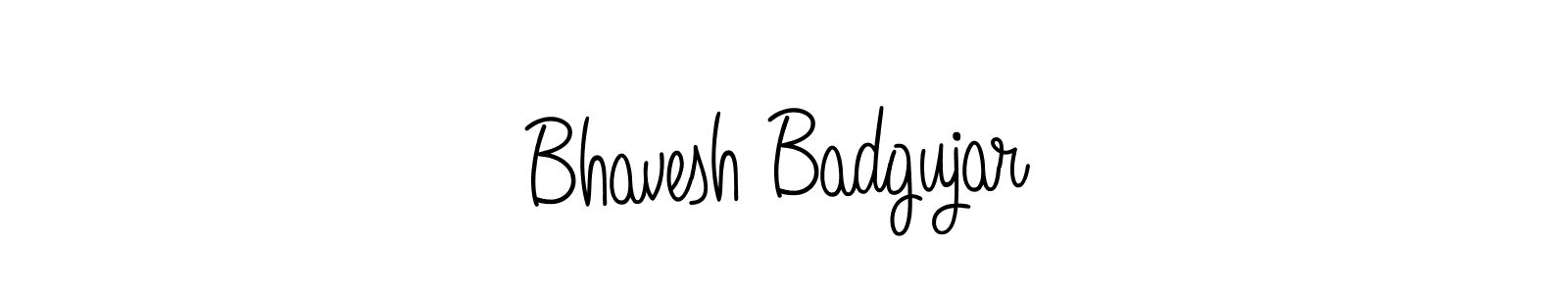 You should practise on your own different ways (Angelique-Rose-font-FFP) to write your name (Bhavesh Badgujar) in signature. don't let someone else do it for you. Bhavesh Badgujar signature style 5 images and pictures png