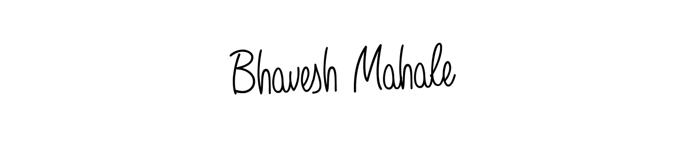How to make Bhavesh Mahale name signature. Use Angelique-Rose-font-FFP style for creating short signs online. This is the latest handwritten sign. Bhavesh Mahale signature style 5 images and pictures png