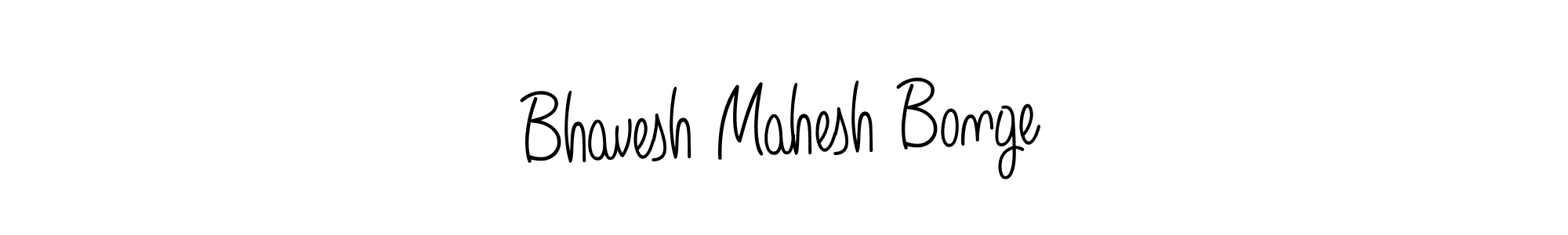 Make a beautiful signature design for name Bhavesh Mahesh Bonge. With this signature (Angelique-Rose-font-FFP) style, you can create a handwritten signature for free. Bhavesh Mahesh Bonge signature style 5 images and pictures png