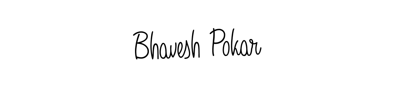 Use a signature maker to create a handwritten signature online. With this signature software, you can design (Angelique-Rose-font-FFP) your own signature for name Bhavesh Pokar. Bhavesh Pokar signature style 5 images and pictures png