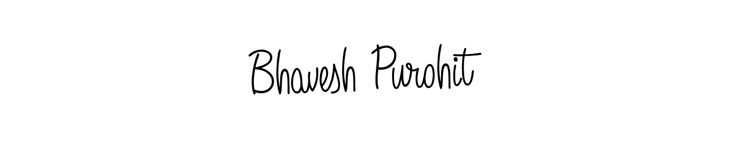 The best way (Angelique-Rose-font-FFP) to make a short signature is to pick only two or three words in your name. The name Bhavesh Purohit include a total of six letters. For converting this name. Bhavesh Purohit signature style 5 images and pictures png