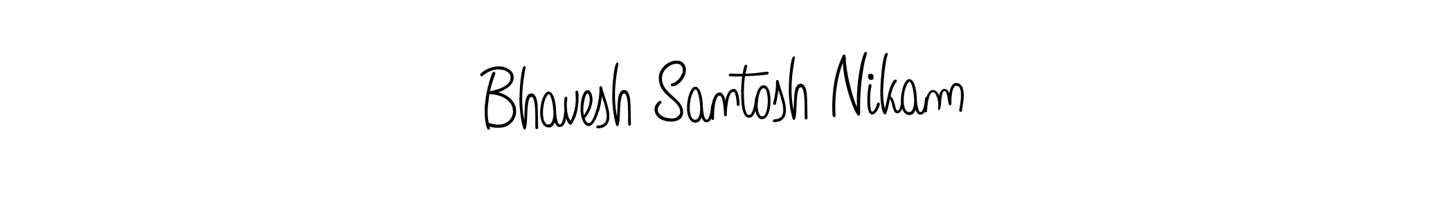 Design your own signature with our free online signature maker. With this signature software, you can create a handwritten (Angelique-Rose-font-FFP) signature for name Bhavesh Santosh Nikam. Bhavesh Santosh Nikam signature style 5 images and pictures png