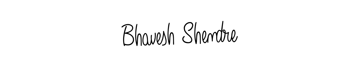 Bhavesh Shendre stylish signature style. Best Handwritten Sign (Angelique-Rose-font-FFP) for my name. Handwritten Signature Collection Ideas for my name Bhavesh Shendre. Bhavesh Shendre signature style 5 images and pictures png