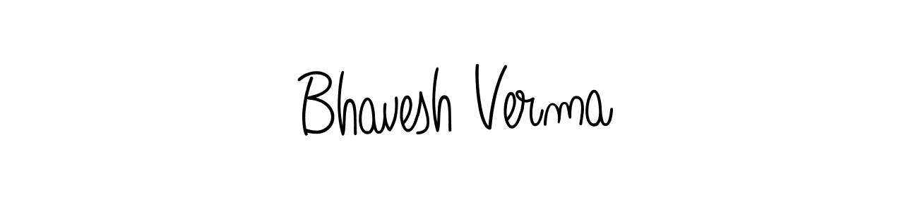The best way (Angelique-Rose-font-FFP) to make a short signature is to pick only two or three words in your name. The name Bhavesh Verma include a total of six letters. For converting this name. Bhavesh Verma signature style 5 images and pictures png