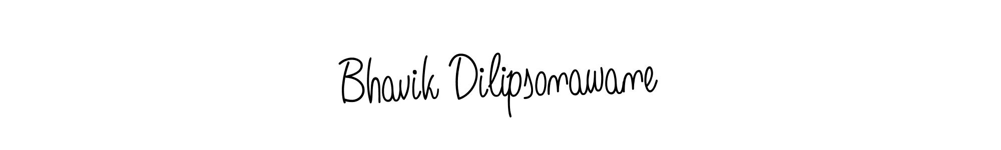Use a signature maker to create a handwritten signature online. With this signature software, you can design (Angelique-Rose-font-FFP) your own signature for name Bhavik Dilipsonawane. Bhavik Dilipsonawane signature style 5 images and pictures png