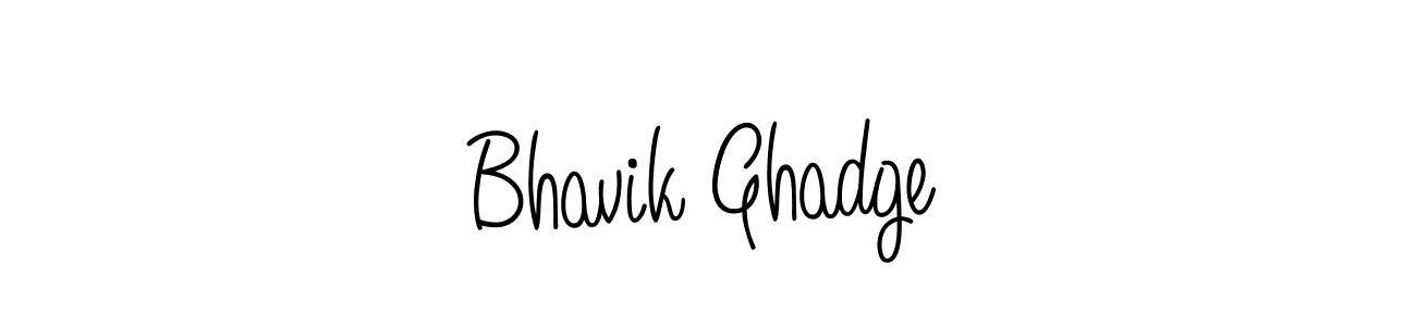 How to make Bhavik Ghadge name signature. Use Angelique-Rose-font-FFP style for creating short signs online. This is the latest handwritten sign. Bhavik Ghadge signature style 5 images and pictures png