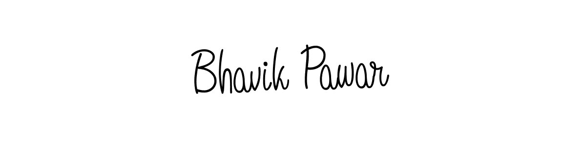 The best way (Angelique-Rose-font-FFP) to make a short signature is to pick only two or three words in your name. The name Bhavik Pawar include a total of six letters. For converting this name. Bhavik Pawar signature style 5 images and pictures png