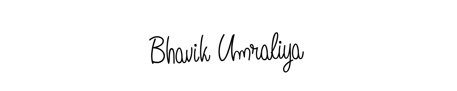 Make a beautiful signature design for name Bhavik Umraliya. With this signature (Angelique-Rose-font-FFP) style, you can create a handwritten signature for free. Bhavik Umraliya signature style 5 images and pictures png