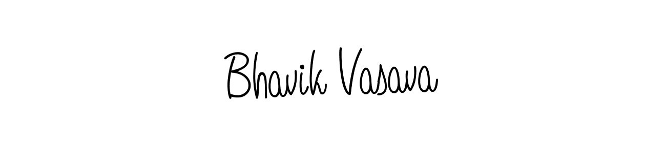Design your own signature with our free online signature maker. With this signature software, you can create a handwritten (Angelique-Rose-font-FFP) signature for name Bhavik Vasava. Bhavik Vasava signature style 5 images and pictures png