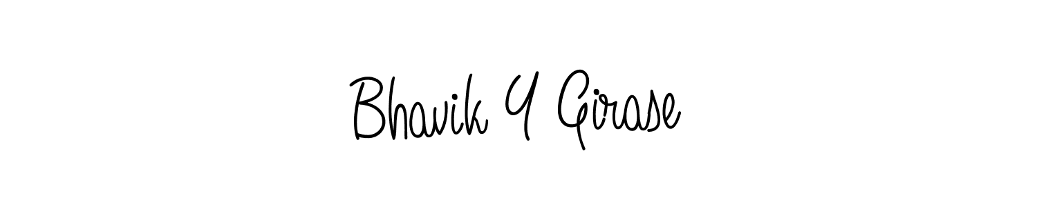 Make a beautiful signature design for name Bhavik Y Girase. With this signature (Angelique-Rose-font-FFP) style, you can create a handwritten signature for free. Bhavik Y Girase signature style 5 images and pictures png
