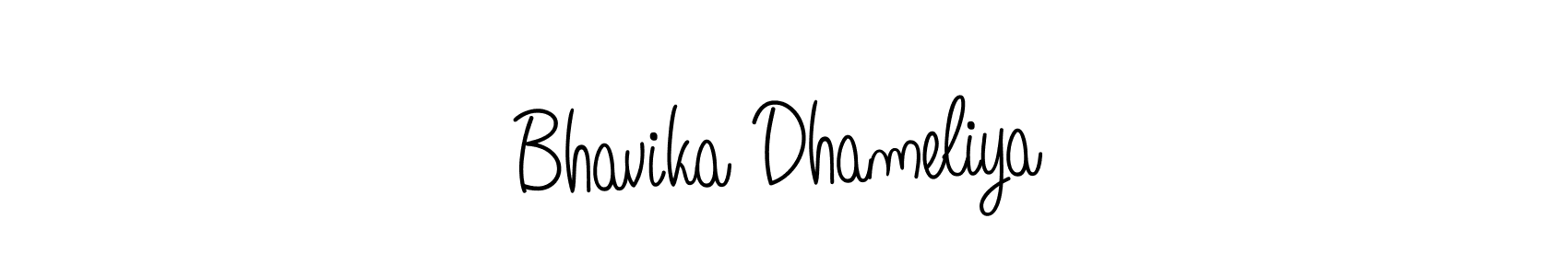 How to make Bhavika Dhameliya signature? Angelique-Rose-font-FFP is a professional autograph style. Create handwritten signature for Bhavika Dhameliya name. Bhavika Dhameliya signature style 5 images and pictures png