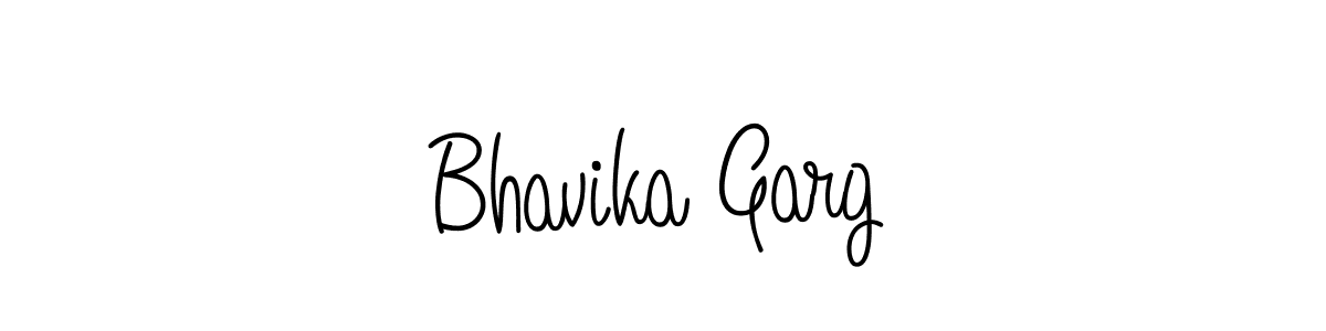 You should practise on your own different ways (Angelique-Rose-font-FFP) to write your name (Bhavika Garg) in signature. don't let someone else do it for you. Bhavika Garg signature style 5 images and pictures png