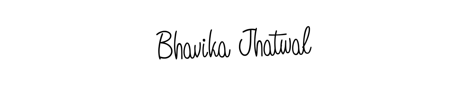 How to make Bhavika Jhatwal name signature. Use Angelique-Rose-font-FFP style for creating short signs online. This is the latest handwritten sign. Bhavika Jhatwal signature style 5 images and pictures png