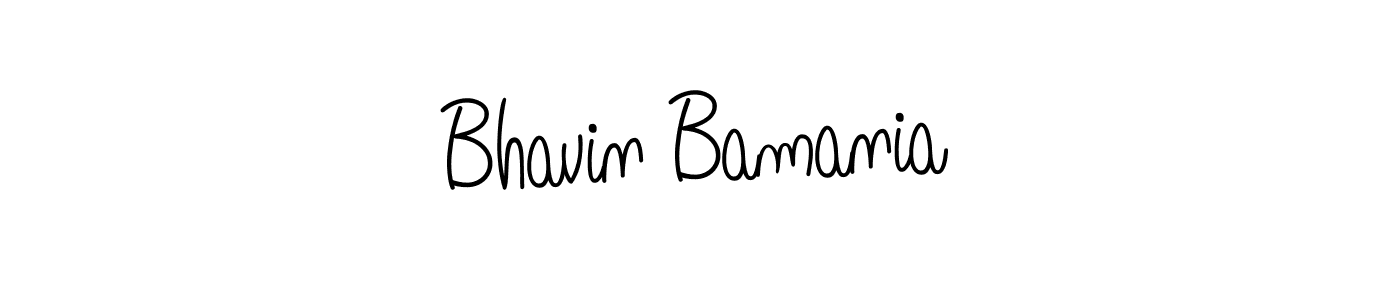 The best way (Angelique-Rose-font-FFP) to make a short signature is to pick only two or three words in your name. The name Bhavin Bamania include a total of six letters. For converting this name. Bhavin Bamania signature style 5 images and pictures png