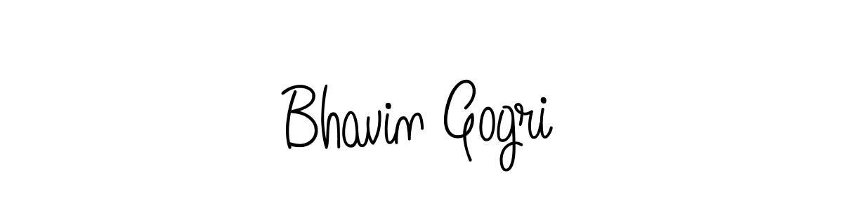 Bhavin Gogri stylish signature style. Best Handwritten Sign (Angelique-Rose-font-FFP) for my name. Handwritten Signature Collection Ideas for my name Bhavin Gogri. Bhavin Gogri signature style 5 images and pictures png