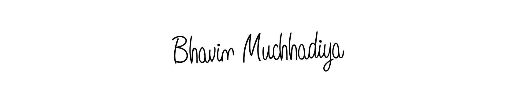 Design your own signature with our free online signature maker. With this signature software, you can create a handwritten (Angelique-Rose-font-FFP) signature for name Bhavin Muchhadiya. Bhavin Muchhadiya signature style 5 images and pictures png