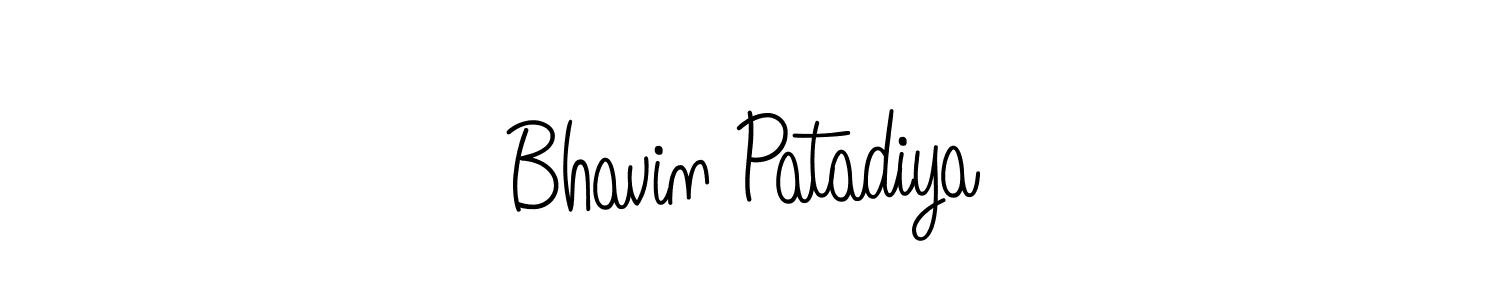 The best way (Angelique-Rose-font-FFP) to make a short signature is to pick only two or three words in your name. The name Bhavin Patadiya include a total of six letters. For converting this name. Bhavin Patadiya signature style 5 images and pictures png