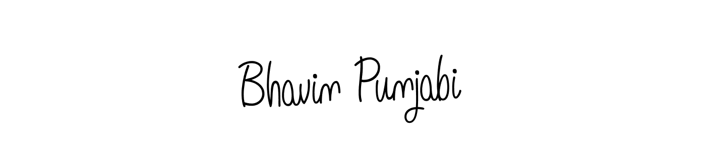 How to make Bhavin Punjabi name signature. Use Angelique-Rose-font-FFP style for creating short signs online. This is the latest handwritten sign. Bhavin Punjabi signature style 5 images and pictures png