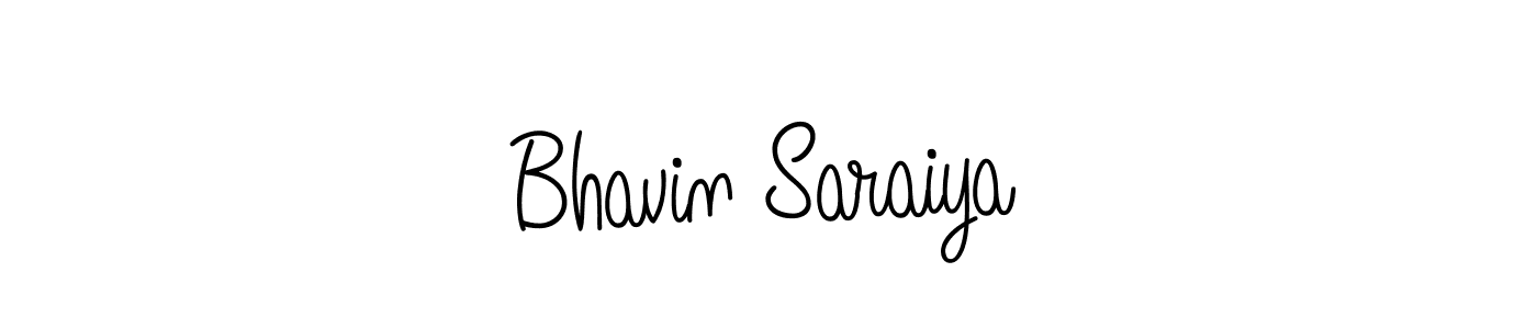 You should practise on your own different ways (Angelique-Rose-font-FFP) to write your name (Bhavin Saraiya) in signature. don't let someone else do it for you. Bhavin Saraiya signature style 5 images and pictures png