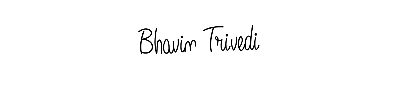 Make a beautiful signature design for name Bhavin Trivedi. With this signature (Angelique-Rose-font-FFP) style, you can create a handwritten signature for free. Bhavin Trivedi signature style 5 images and pictures png