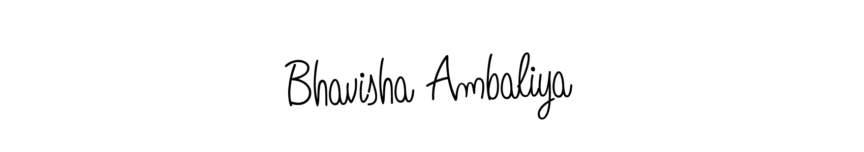 Create a beautiful signature design for name Bhavisha Ambaliya. With this signature (Angelique-Rose-font-FFP) fonts, you can make a handwritten signature for free. Bhavisha Ambaliya signature style 5 images and pictures png