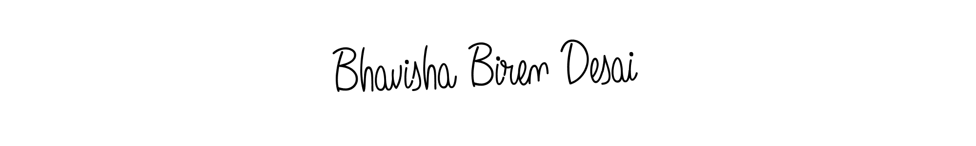 Make a beautiful signature design for name Bhavisha Biren Desai. With this signature (Angelique-Rose-font-FFP) style, you can create a handwritten signature for free. Bhavisha Biren Desai signature style 5 images and pictures png