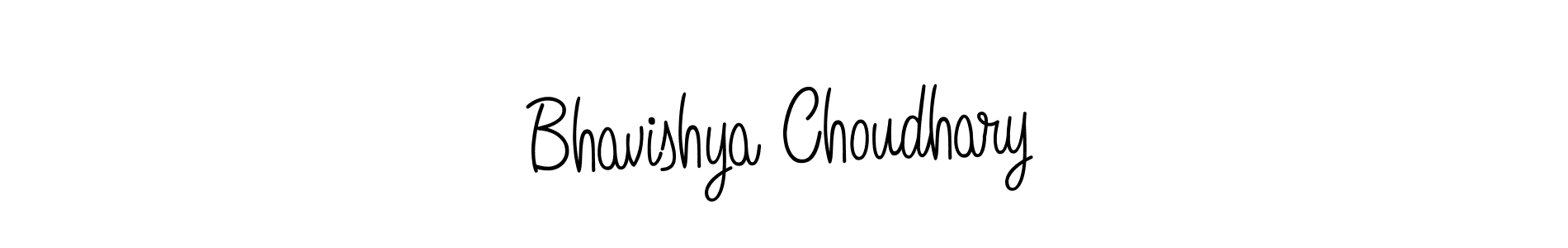 How to make Bhavishya Choudhary name signature. Use Angelique-Rose-font-FFP style for creating short signs online. This is the latest handwritten sign. Bhavishya Choudhary signature style 5 images and pictures png