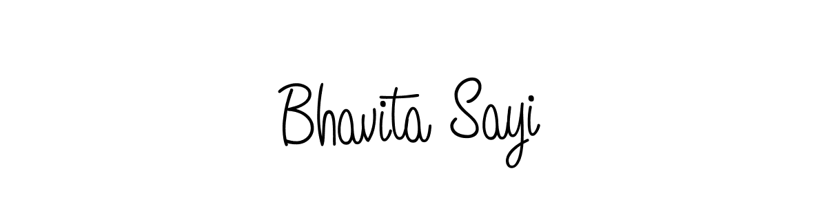 The best way (Angelique-Rose-font-FFP) to make a short signature is to pick only two or three words in your name. The name Bhavita Sayi include a total of six letters. For converting this name. Bhavita Sayi signature style 5 images and pictures png