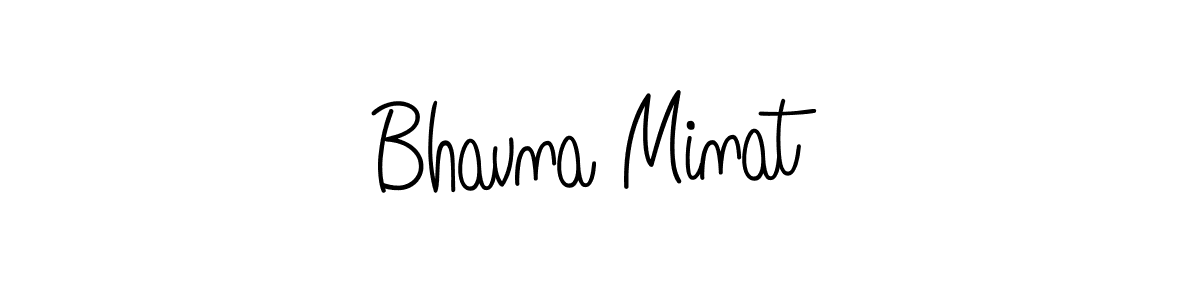 Use a signature maker to create a handwritten signature online. With this signature software, you can design (Angelique-Rose-font-FFP) your own signature for name Bhavna Minat. Bhavna Minat signature style 5 images and pictures png