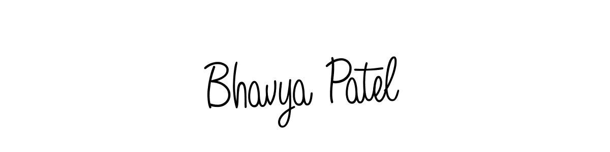 The best way (Angelique-Rose-font-FFP) to make a short signature is to pick only two or three words in your name. The name Bhavya Patel include a total of six letters. For converting this name. Bhavya Patel signature style 5 images and pictures png
