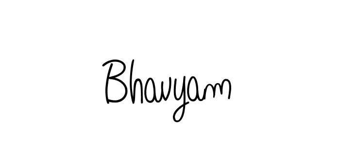 Use a signature maker to create a handwritten signature online. With this signature software, you can design (Angelique-Rose-font-FFP) your own signature for name Bhavyam. Bhavyam signature style 5 images and pictures png