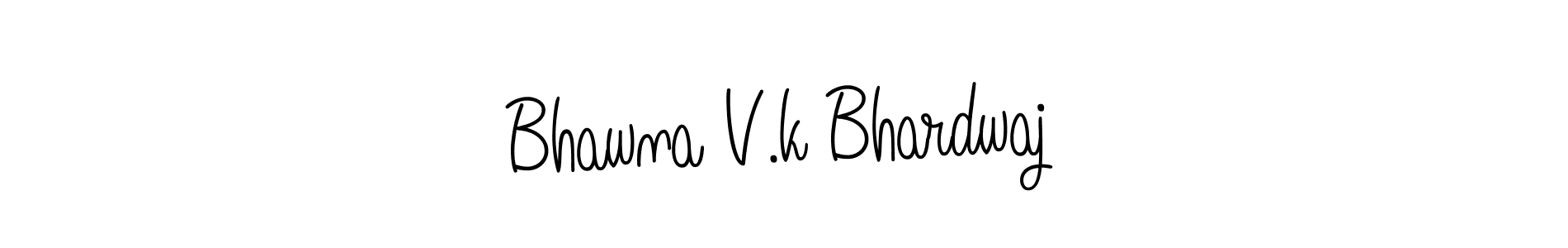 The best way (Angelique-Rose-font-FFP) to make a short signature is to pick only two or three words in your name. The name Bhawna V.k Bhardwaj include a total of six letters. For converting this name. Bhawna V.k Bhardwaj signature style 5 images and pictures png