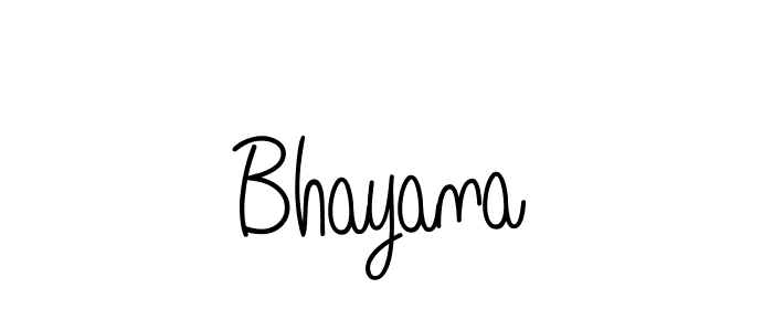 Design your own signature with our free online signature maker. With this signature software, you can create a handwritten (Angelique-Rose-font-FFP) signature for name Bhayana. Bhayana signature style 5 images and pictures png