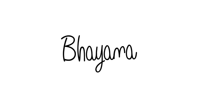 Design your own signature with our free online signature maker. With this signature software, you can create a handwritten (Angelique-Rose-font-FFP) signature for name Bhayana. Bhayana signature style 5 images and pictures png