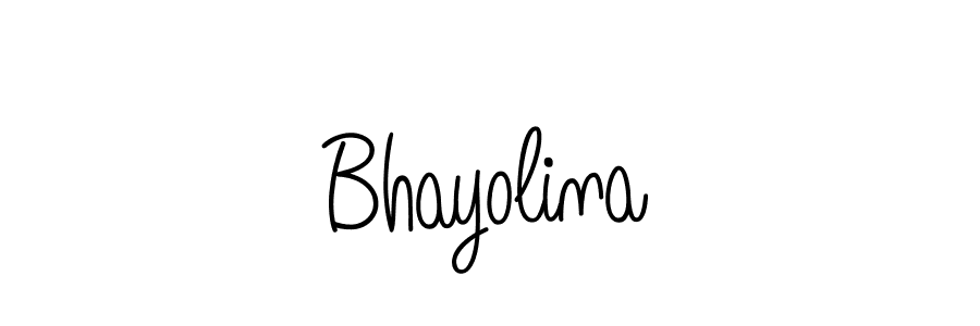Create a beautiful signature design for name Bhayolina. With this signature (Angelique-Rose-font-FFP) fonts, you can make a handwritten signature for free. Bhayolina signature style 5 images and pictures png