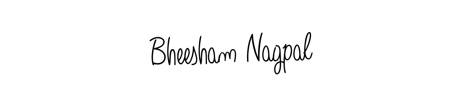 Create a beautiful signature design for name Bheesham Nagpal. With this signature (Angelique-Rose-font-FFP) fonts, you can make a handwritten signature for free. Bheesham Nagpal signature style 5 images and pictures png