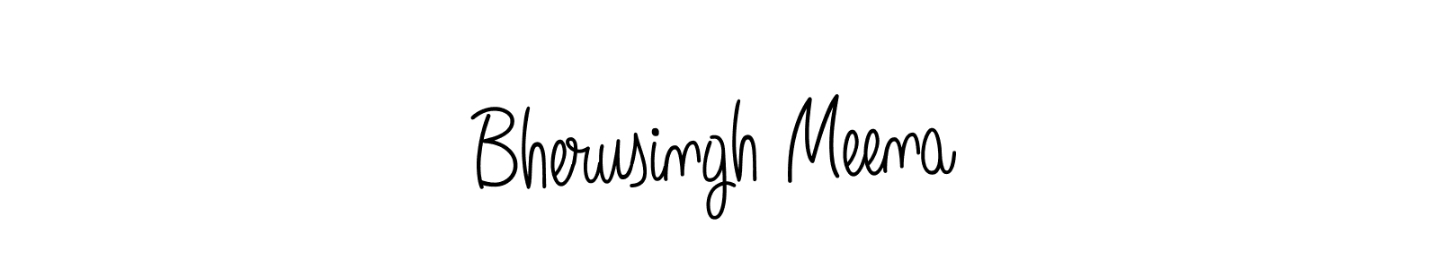 Use a signature maker to create a handwritten signature online. With this signature software, you can design (Angelique-Rose-font-FFP) your own signature for name Bherusingh Meena. Bherusingh Meena signature style 5 images and pictures png