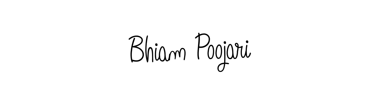 Make a beautiful signature design for name Bhiam Poojari. With this signature (Angelique-Rose-font-FFP) style, you can create a handwritten signature for free. Bhiam Poojari signature style 5 images and pictures png